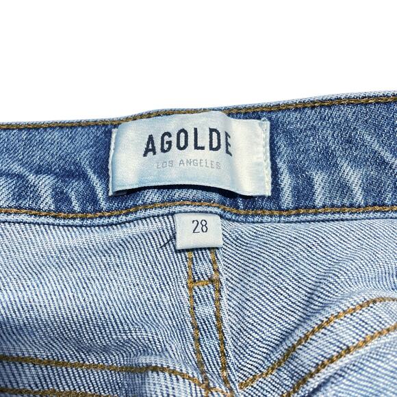 AGOLDE Toni Mid-Rise Slim Straight Ankle Jeans Medium Wash Size 28 - Picture 6 of 9